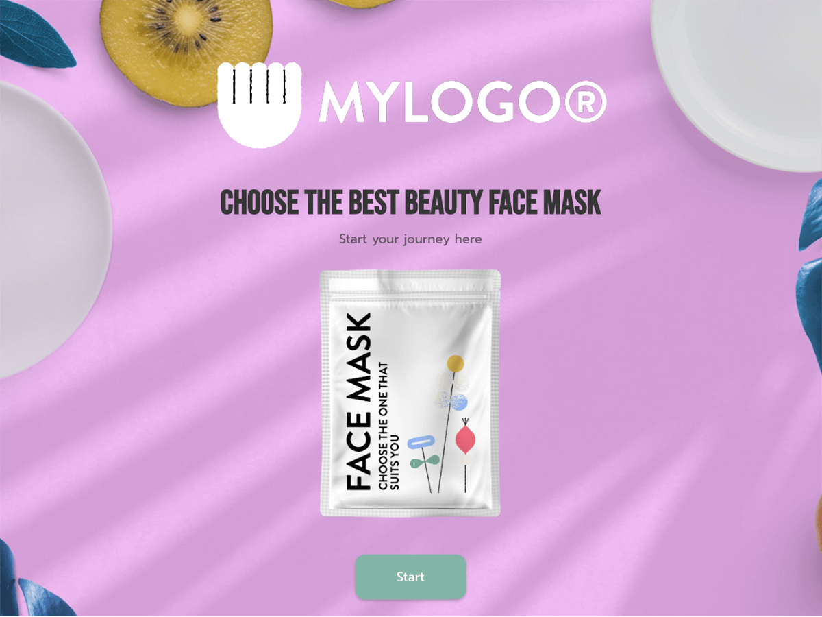 Face Mask Shoppable Quiz free involve.me template