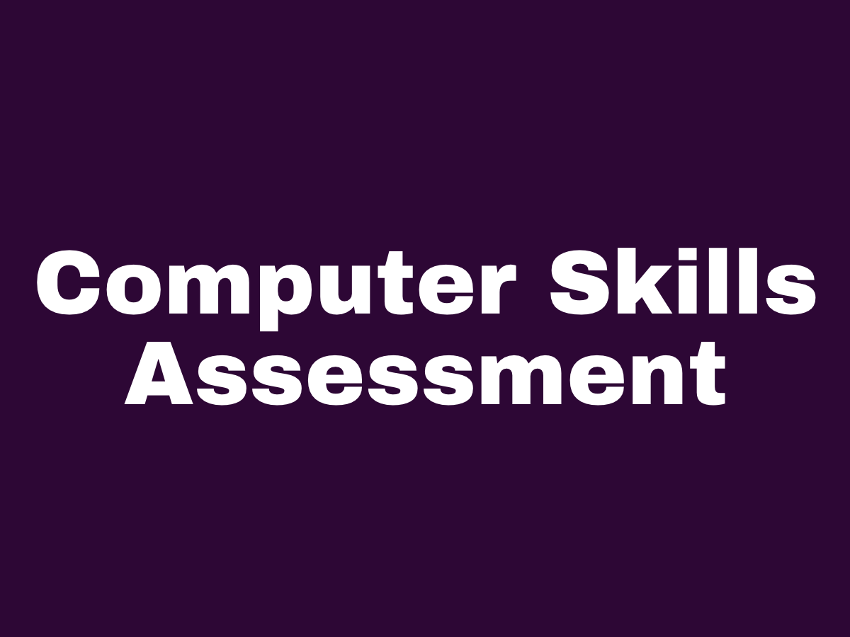 Computer Skills Assessment free involve.me template