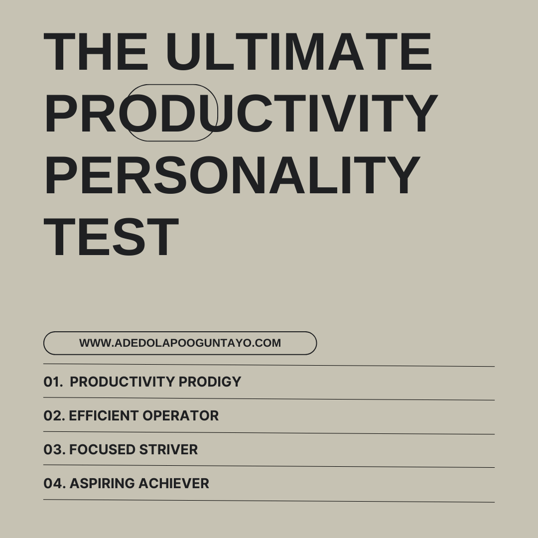 Productivity Personality Test